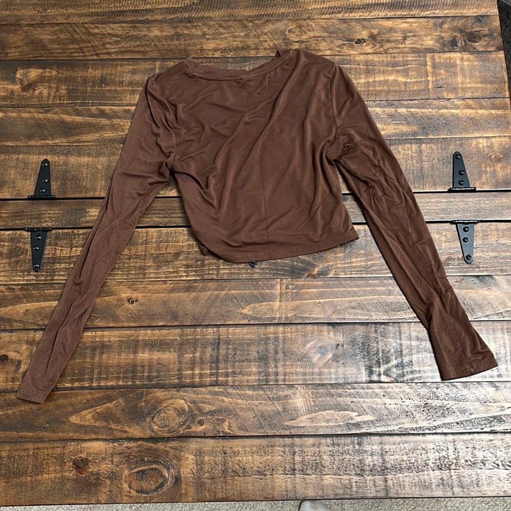 Brown Long Sleeve Top